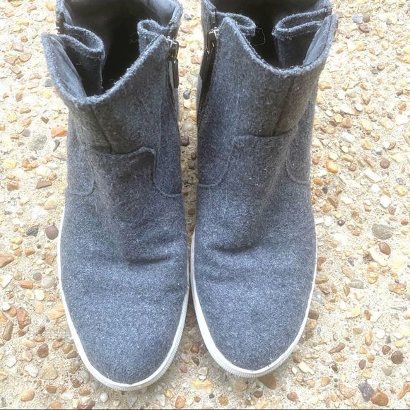 Kenneth Cole Keenan Gray Ankle Zipper Sneakers 6.5 - Picture 3 of 8